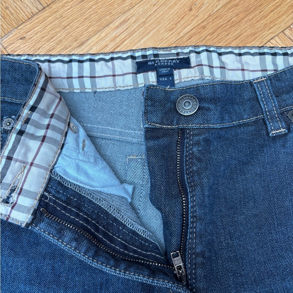 Burberry Women's jeans with novacheck print piping on sides. MadeinItaly size 4 - Picture 3 of 4